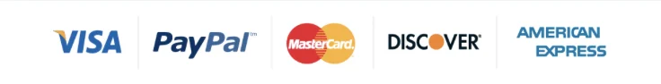 Accepted payment methods for JointBrex: Visa, Mastercard, American Express and Discover