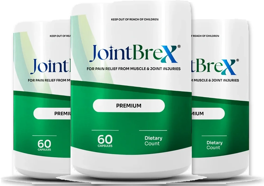 JointBrex 3-bottle joint supplement package, a 90-day supply with free US shipping
